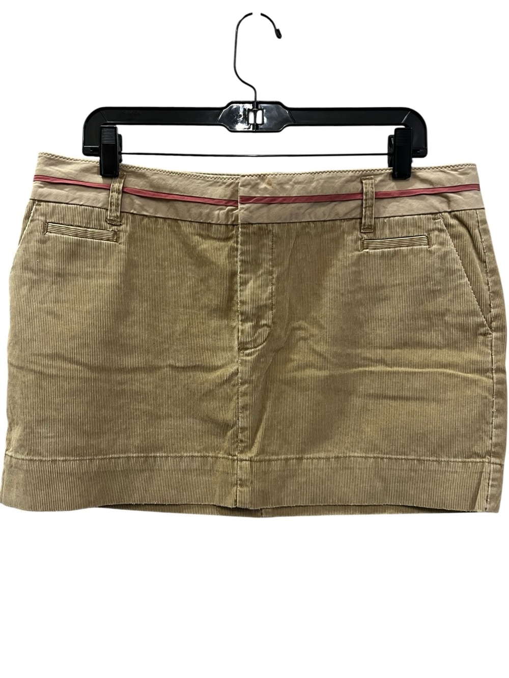 NWT Vintage Y2K American Eagle Corduroy Mini Skirt Tan PinkRed Low Rise